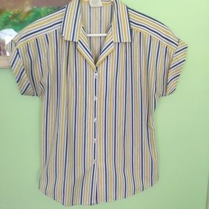 Striped vintage button-down blouse